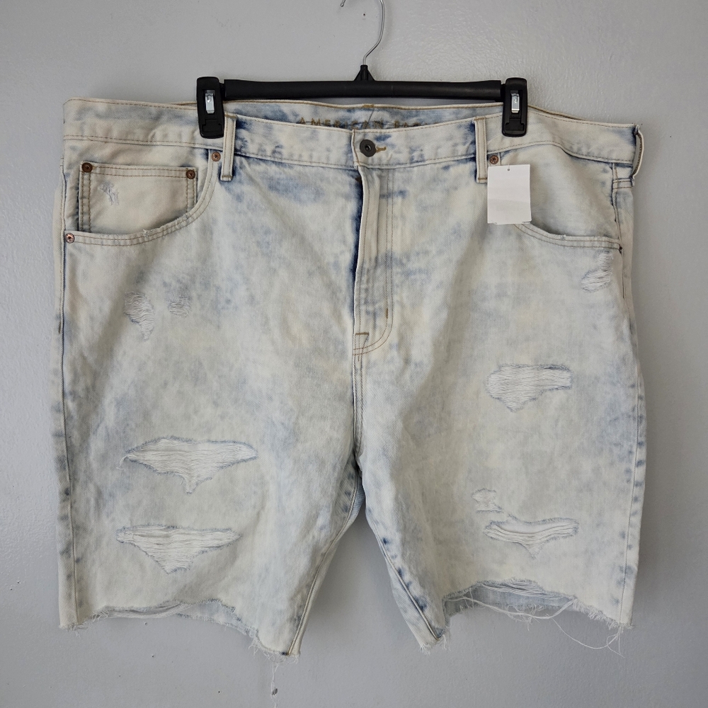 AmericaN Eagle Distressed Light Blue Denim Shorts